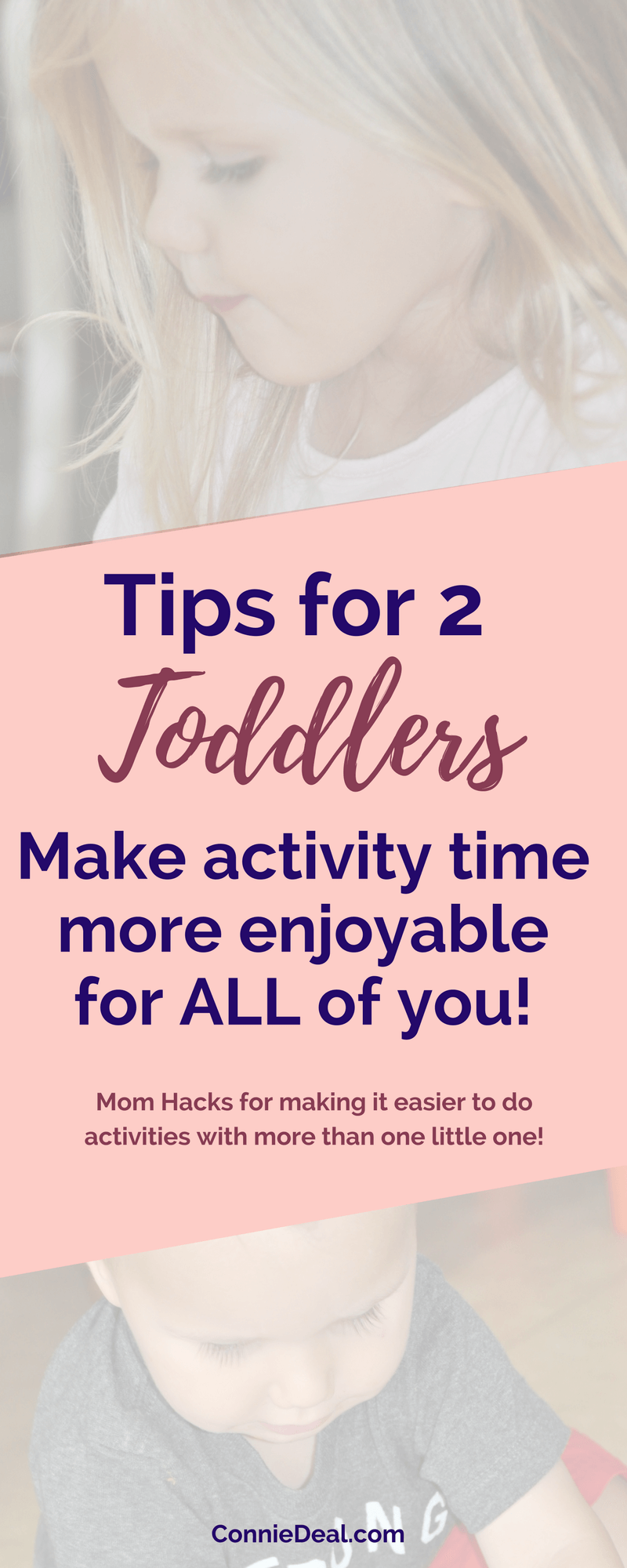 Not sure how to easily go about doing activities with two toddlers? Learn 9 strategies and tips you can use NOW to make it easier to do art, science, cooking, crafts, etc. with your two little ones, plus have access to a FREE download loaded with MORE tips from Lessons and Learning for Littles. #toddleractivity #toddlermom #toddlerart #toddlerscience #2u2